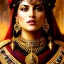 Placeholder: portrait beautiful face queen of Sheba ,busty,medieval metal armor balanciaga fashion clothe painting by gaston bussiere, greg rutkowski, yoji shinkawa, yoshitaka amano, tsutomu nihei, donato giancola, tim hildebrandt, oil on canvas, cinematic composition, extreme detail,fit full head inside picture