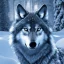 Placeholder: Wolf, ice, blue, forest, snow, beautiful, masterpiece, expert, 8K, hyperrealism, sharp focus, cinematic lighting