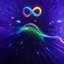 Placeholder: infinity symbol ∞ with vibrant single Bioluminescent Plankton in water, striking, neon, chiaroscuro, dramatic, captivating, powerful, fantasy, beautiful, octane render, 16k post-production, artstation: award-winning: atmospheric: commanding: fantastical: clarity: ultra quality: striking: brilliance: stunning colors: amazing depth; lens: f/11, 35mm