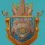 Placeholder: coat of arms of a troglodyte city in the moutains, very detailed