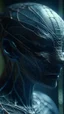 Placeholder: A hyperrealistic macro shot of an alien out of a spider web, intricate details, soft natural light, screen captured from 4K Blu-ray