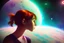 Placeholder: subrealist picture of a girl in the space