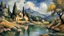 Placeholder: Style Cézanne, luxury, dream world, calm beauty, fantasy world, magic, beautiful composition, exquisite detail