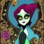 Placeholder: extrem tim burton style and disney style of an old and extrem malicious stepmother, sharp focus, sneaky eyes