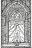 Placeholder: kids coloring page, stained glass window, cartoon style, thick lines, low detail, no shading