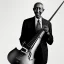 Placeholder: https://s3images.coroflot.com/user_files/individual_files/226181_uBz61P_Jm5HgBYwm4kFQRmvVL.jpg Image of Ron Carter playing stand-up bass, full body, bass player, style of Thomas Marsh