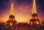 Placeholder: Eiffel tower made from glass , sunset , year 2500