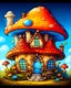 Placeholder: cute mashroom house ,adult book cover