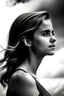 Placeholder: emma watson : The contours of the woman are crafted from dense yet delicate clouds, making her appear goddess-like as she seemingly floats weightlessly in the sky. Boundless Harmony: The amalgamation of clouds forms a feminine figure seamlessly merging with the surroun