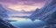 Placeholder: highly detailed glacial lake landscape, sunset, illustration, cinematic lighting, 4k, 8k, octane render, digital concept art, trending on artstation, pinterest, extremely detailed, ambient lighting, single frame