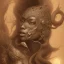 Placeholder: sango fantasy, fantasy magic, intricate, sharp focus, illustration, highly detailed, digital painting, concept art, matte, artgerm and paul lewin and kehinde wiley, masterpiece sexy lips Asian afro lips black African lady body mermaid silver Dragon head golden space lady sea under water mermaid pretty skull