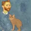 Placeholder: Portrait of a cat by Van Gogh