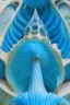 Placeholder: a blue and turquoise cathedral in a vertical Nautilus shell by artist "Dorian Haqmoun"