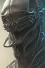 Placeholder: evil predator, alien, brutal face, tron, head, bitcoin eyes, 8k, finely detailed, dark light, photo realistic, hr giger, cyberpunk