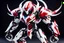 Placeholder: big venom robot with red and white color schemes, in the style of fairy academia, hard-edge style, agfa vista, dynamic pose, oshare kei, hurufiyya, rtx, close picture, intricate details, highly detailed, high details, detailed portrait, masterpiece,ultra detailed, ultra quality