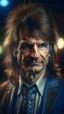 Placeholder: glam rocker from the 80s hair wearing a tie and face like a dino, shot on Hasselblad h6d-400c, zeiss prime lens, bokeh like f/0.8, tilt-shift lens 8k, high detail, smooth render, down-light, unreal engine, prize winning