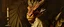 Placeholder: close up portrait painted by Rembrandt, stupid looking furry dragon at banquet