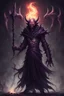 Placeholder: demon monster abyssal dark mage possessed by many souls with a staff