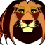 Placeholder: Lion King animation Chaka male lion speedpoint triangular face broad angler nose tip