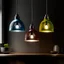 Placeholder: 3 pendant lights different in colour and style.