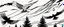 Placeholder: 2 birds being chased through the air by an eagle, they each trail a graphic line behind them, and lost feathers, black on white vector