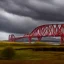 Placeholder:  Forth Railway Bridge in stormy weather