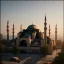 Placeholder: Sultanahmet cami sunset, photo realistic, unreal engine 5, octane render, cinema4d