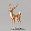 Placeholder: full body of adult white tail deer, proud, heroic, chest out, tail upward, on flat background, In the style of 'My Little Pony' and 'Bambi', fantastic lighting