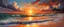 Placeholder: beach, intricated details, sunset, oil painting style, dramatic lighting