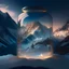 Placeholder: The entire Alpine snow-capped mountains are contained in a glass jar，Ultra photo realsisim，ultra - detailed，dramatic lights，4k，Colorful environment