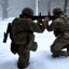 Placeholder: Soldier ambushing enemy in the snow