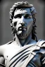 Placeholder: Ultra Realistic image, Roman sculpture, white marble material, Lionel Messi, sun radial crown, chisel style, waist up portrait, epic, celestial, cinematic lighting, God light, god rays, 4k resolution, smooth details, ornate details, soft lighting, unreal engine 5, marble background.