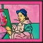 Placeholder: pink lotos mono botan, pop-art vangoh