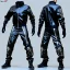 Placeholder: cyber punk techwear jacket katana