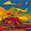 Placeholder: from krazy kat and ignatz mouse by herriman Coconino County, Arizona psychedelic landscape