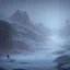 Placeholder: lost, feeling, winter landscape, ice field, crystals, surreal, dreamlike, foggy