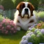 Placeholder: pixar style, volumetric summer garden environment and background, realistic painting of saint Bernard, looking excited, volumetric lighting, dramatic lighting, detailed digital painting, extreme dense and fine fur, anime, ornate, colour-washed colors, elegant, small minutiae, tiny features, particulars, centered, smooth, sharp focus, renderman gofur render, 8k, uhd, detailed eyes, realistic shaded volumetric lighting, sunlight caustics, backlight, centered camera view