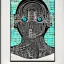 Placeholder: artificial intelligence. ink, poster, acrylic