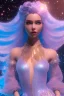 Placeholder: woman glitter blue fairy in a galactic ambiance, long blue hair, detailed gorgeous smile, delicate colors in the foreground, full of details, smooth, light effect，vaporwave colorful, smooth, extremely sharp detail, finely tuned detail, ultra high definition, 8 k, unreal engine 5, ultra sharpBeautyful smiling young woman, long hair amazing blue eyes, flowers, happy cosmic, bright colors, blue, pink, gold, jewels, realistic, photo real, clear sunny background, highly detailed, high contrast, 8k 