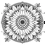 Placeholder: Coloring Pages: A image of a beautifully intricate mandala design with flowers as the main focus. detailed patterns showcase the calming and relaxing nature of adult coloring books.