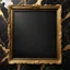 Placeholder: Hyper Realistic Black, & Golden Grungy--&-Marble-Thick-Frame-Background