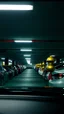 Placeholder: Parking lot underground with gongs in a car
