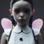 Placeholder: Jenna ortega as Wednesday addams,Short-Sleeve Peter Pan Collar Dress, hyper detail, octane render, unreal engine 5, photorealistic, 8k resulation