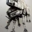 Placeholder: photorealistic at-at pilot helmet with weathered painting , illustration on coarse canvas by <agnes cecile> and <Yoji Shinkawa>, ornate and intricate details , soft smooth lighting, ultra detailed concept art,