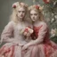 Placeholder: Elle fanning and dakota fanning as flowers, red, 1890