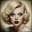 Placeholder: Jean harlow in the style of Margaret Keane