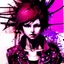 Placeholder: beautiful punk girl, hyper detailed, hyperdetailed, intricately detailed, illustration by <Yoji Shinkawa>, purple tones, darkred tones,