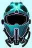 Placeholder: neon halo master chief helmet front 2d illustration
