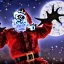 Placeholder: merry christmas, Transformers, Megatron dressed as Santa, reindeer, cyberpunk, landscape, transformers, hi-tech robots, cinematic, highly detailed, close up, 4k, deep colors, gold, fire, red, purple, dark, ethereal, utopia, apocalypse,