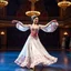 Placeholder: For a known Azeri female dance choreography, the most iconic and recognizable style is the **"Naz Elama"** or the **"Lale" (Tulip)** dance. These dances are characterized by fluid, swan-like arm movements, intricate hand gestures, and a very smooth "gliding" step where the dancer appears to float across the floor. in a modern huge stage in a royal hall
